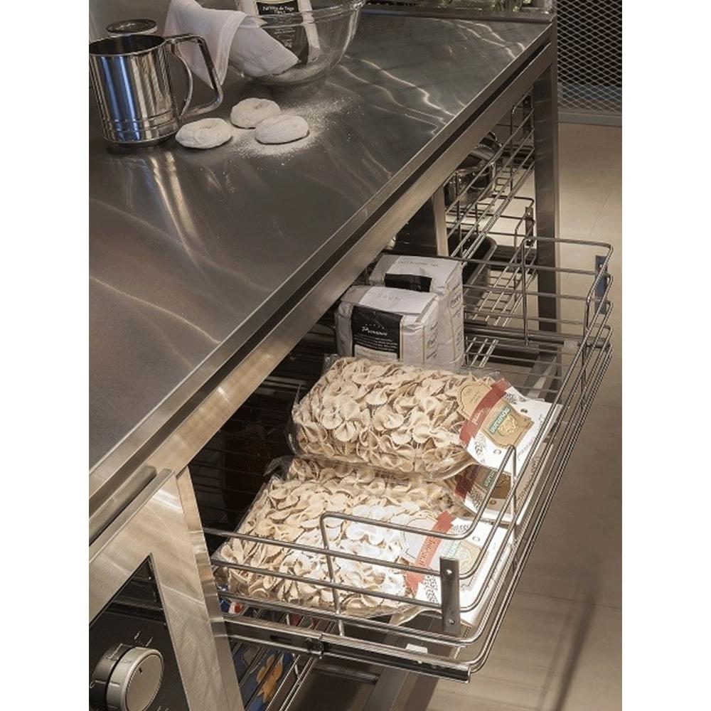 Gaveta 47cm Multiuso Masutti Aramada Deslizante Cozinha Crom