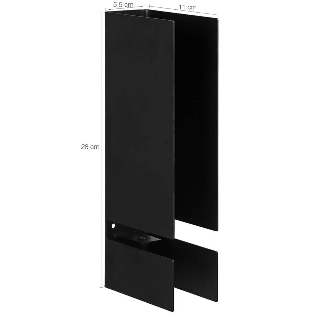 Kit 2 Mãos Francesas Pretas Suportes para Prateleira MDF 1,5