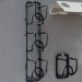 Kit 4 Mini Adega Cube para 3 Garrafas de Parede para Vinho Espumante Aramada Preta Suporte