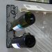 Kit 4 Mini Adega Cube para 3 Garrafas de Parede para Vinho Espumante Aramada Preta Suporte