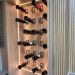 Kit 48 Mini Adega Cube Suporte 1 Garrafa de Vinho de Parede Espumante Preta