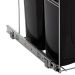 Lixeira Dupla Deslizante Cozinha 15l Preta Aço Inox Corrediç