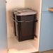 Lixeira Dupla de Cozinha 15L Deslizante Preta Masutti Corred