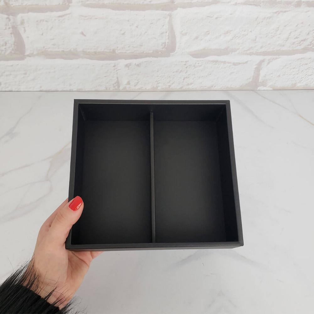 Organizador de Gaveta 19,5cmx18,5cm com 2 Divisórias POrta O