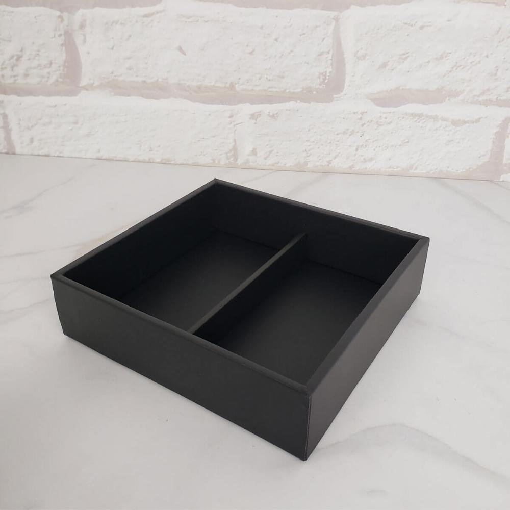 Organizador de Gaveta 19,5cmx18,5cm com 2 Divisórias POrta O
