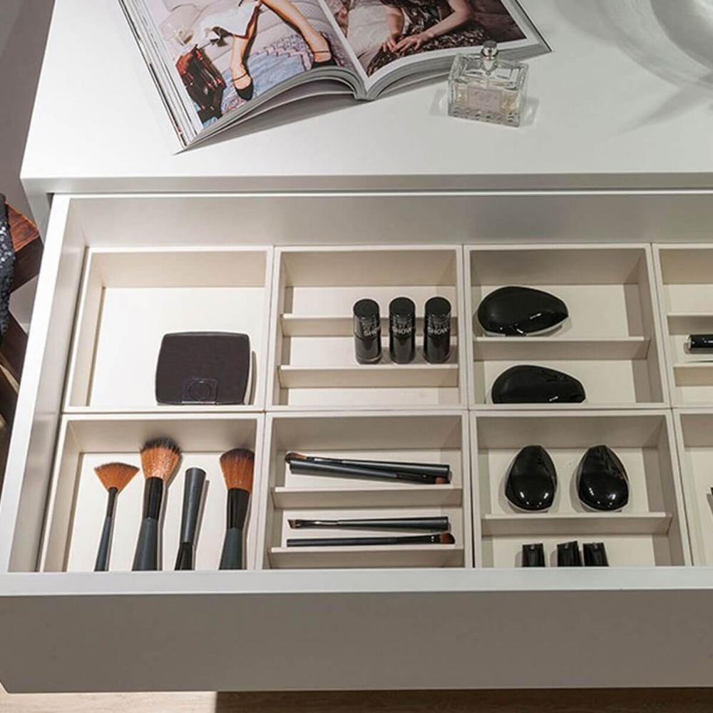 Organizador de Gaveta 2 Divisórias 19,5x18,5cm para Acessóri
