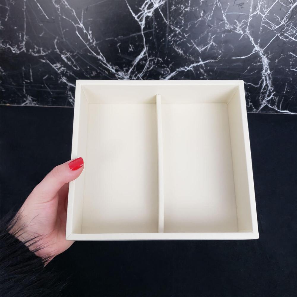 Organizador de Gaveta 2 Divisórias 19,5x18,5cm para Acessóri