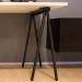 Pé de Mesa Preto Cavalete Aço Metal Para Mesa Escritório Jantar Masutti  27,5x73x54cm