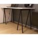 Pé de Mesa Preto Cavalete Aço Metal Para Mesa Escritório Jantar Masutti  27,5x73x54cm