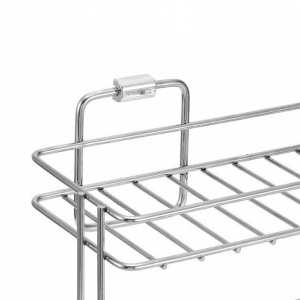 Porta Condimentos Inox Aramado Rolo de Papel Toalha Alumínio Temperos Suporte Parede