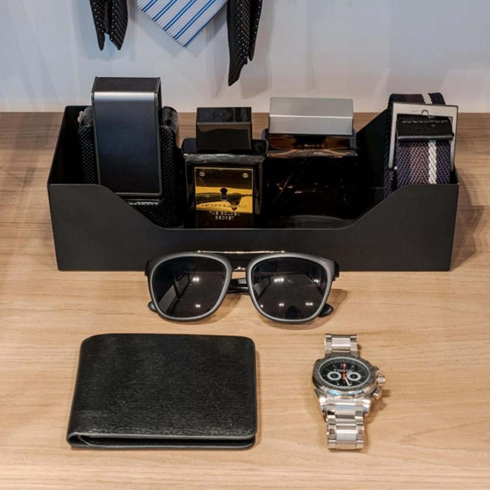 Porta Objetos Preto Bancada ou Parede Organizador Acessórios Trecos Masutti Organize