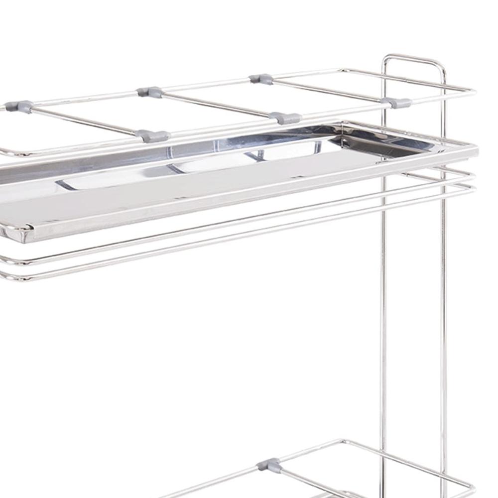 Porta Temperos Suporte Condimentos Deslizante Aço Inox com B