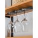 Suporte Porta 3 Taças de Vinho Cinza Parede Armário Pendurad