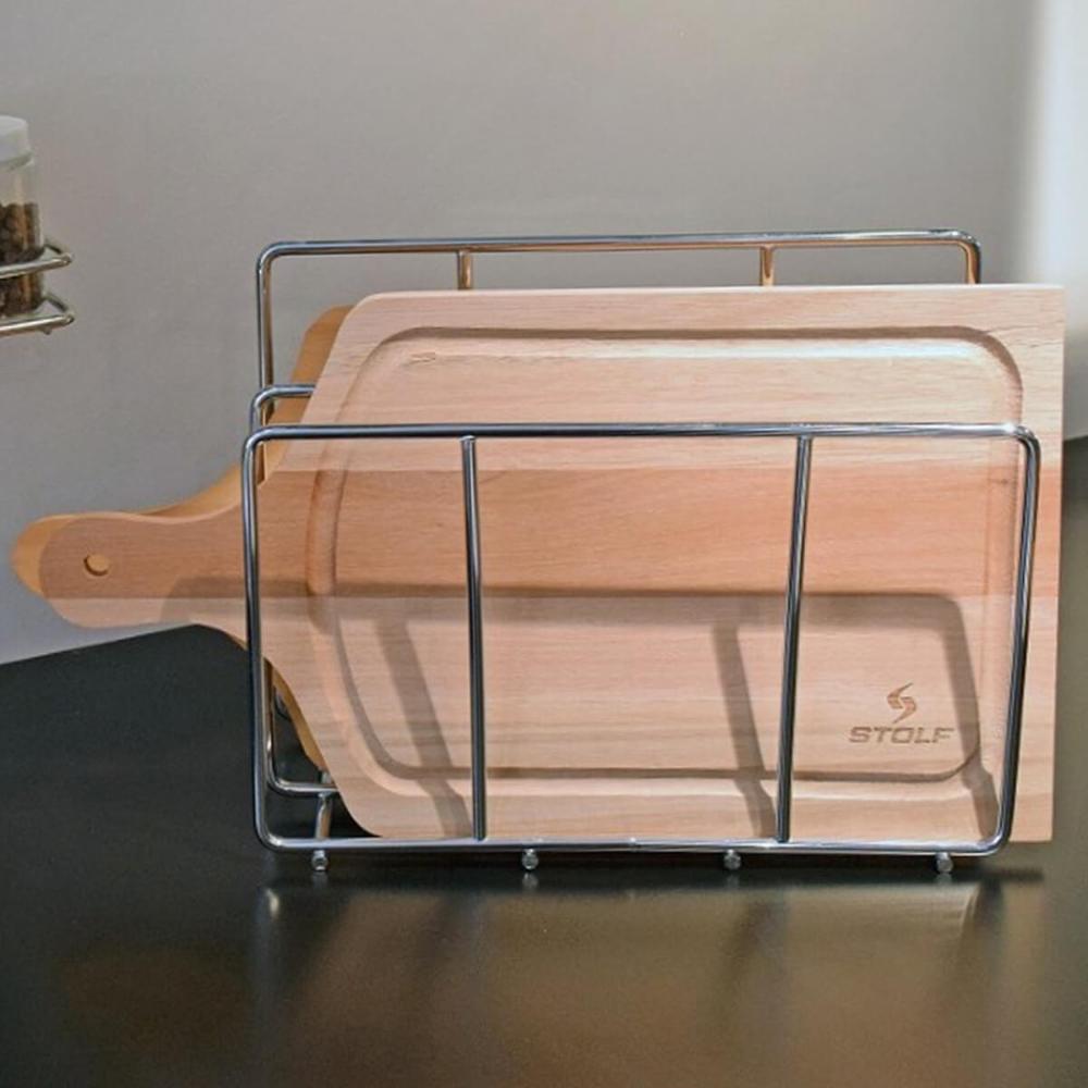 Suporte para Tábua de Corte Carne Duplo Organizador Aramado