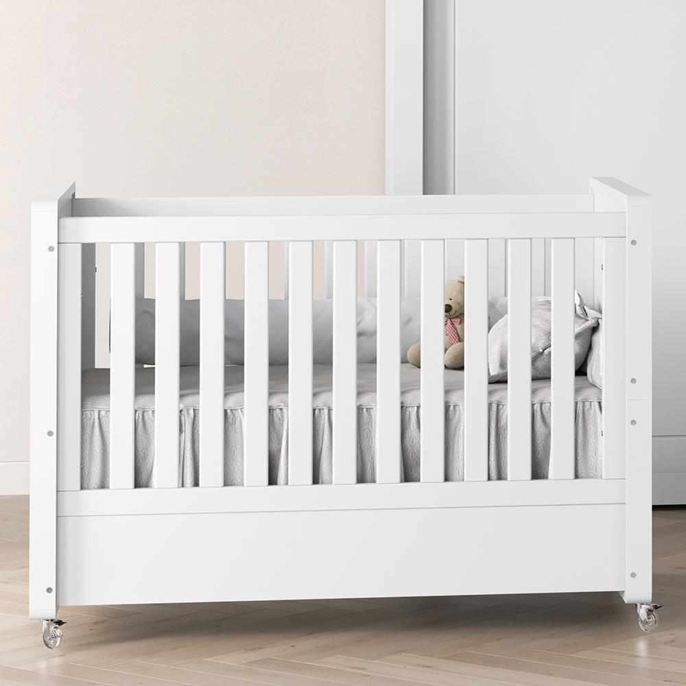 Berço Americano Tutto New Branco Soft com Capitonê e Colchão Physical - Matic Móveis