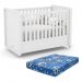 Berço Americano Tutto New Branco Soft e Colchão Baby Physical - Matic Móveis