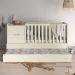 Berço Multifuncional Formare com Cama Auxiliar Off White e Colchão Baby Physical - Matic Móveis