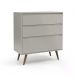 Cômoda Infantil Retrô Clean 3 Gavetas Cinza/Eco Wood - Matic Móveis