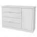 Cômoda Infantil Tutto New 1 Porta e 4 Gavetas Branco Soft - Matic Móveis