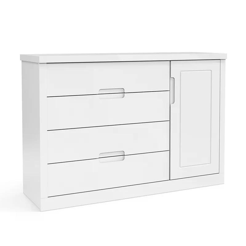 Cômoda Infantil Tutto New 1 Porta e 4 Gavetas Branco Soft - Matic Móveis