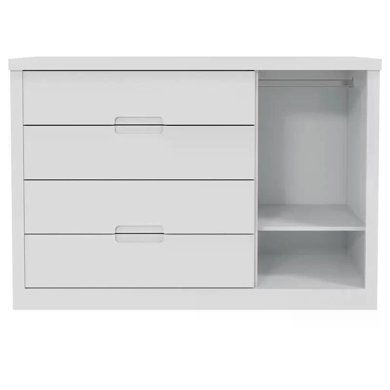Cômoda Infantil Tutto New 1 Porta e 4 Gavetas Branco Soft - Matic Móveis