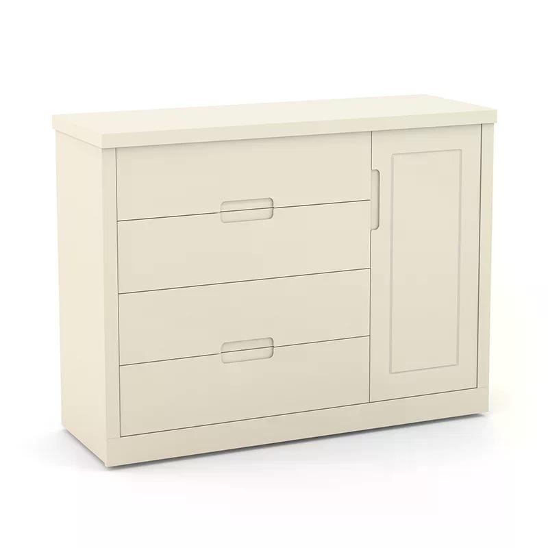 Cômoda Infantil Tutto New 1 Porta e 4 Gavetas Off White - Matic Móveis