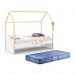 Cama Infantil Kids Liv Branco Soft/Natural com Colchão Supreme D20 - Matic Móveis