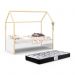 Cama Infantil Kids Liv Branco Soft/Natural com Colchão Supreme D33 - Matic Móveis