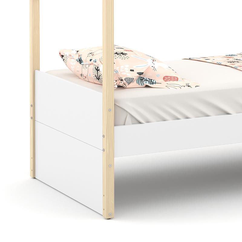 Cama Infantil Kids Liv Branco Soft/Natural com Colchão Supreme D33 - Matic Móveis