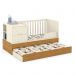 Dormitório Completo Infantil Tutto New 4 Portas, Cômoda 4 Gavetas e Berço Multifuncional Formare Off White/Freijó - Matic Móveis
