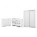Dormitório Tutto New 2 Portas, Cômoda 1 Porta e Berço Branco Soft - Matic Móveis