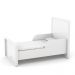 Dormitório Tutto New 2 Portas, Cômoda 1 Porta e Berço Branco Soft com Capitonê e Colchão Physical - Matic Móveis