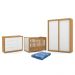 Dormitório Tutto New 2 Portas, Cômoda 1 Porta e Berço Freijó/Branco Soft com Capitonê e Colchão Physical - Matic Móveis 