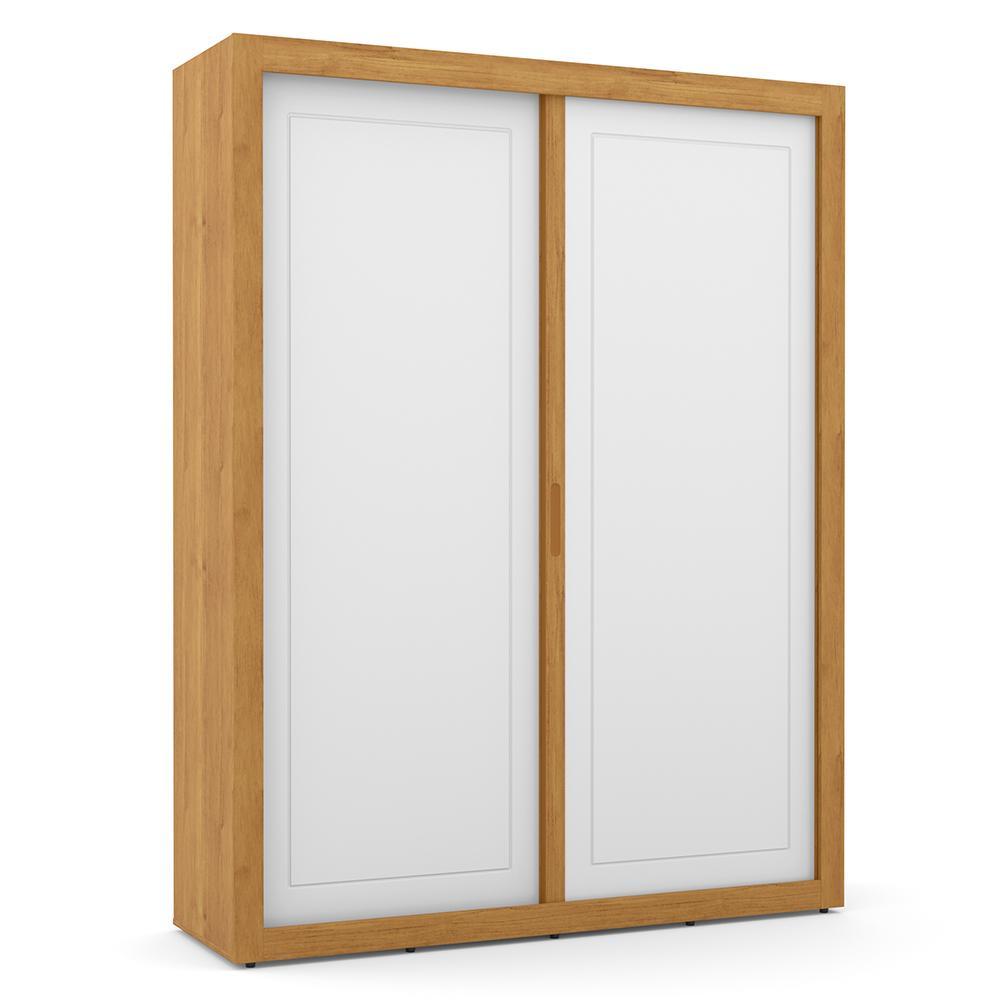 Dormitório Tutto New 2 Portas, Cômoda 1 Porta e Berço Freijó/Branco Soft com Capitonê e Colchão Physical - Matic Móveis 