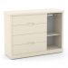 Dormitório Tutto New 2 Portas, Cômoda 1 Porta e Berço Off White com Capitonê - Matic Móveis