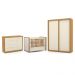 Dormitório Tutto New 2 Portas, Cômoda 1 Porta e Berço Off White/Freijó com Capitonê - Matic Móveis
