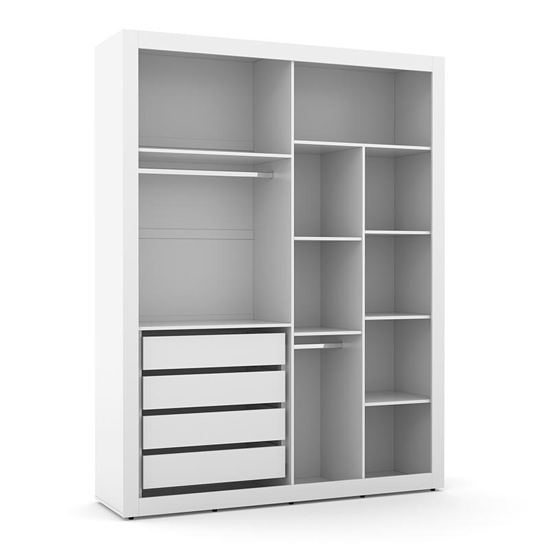 Dormitório Tutto New 2 Portas, Cômoda 1 Porta, Berço Branco Soft com Colchão - Matic Móveis