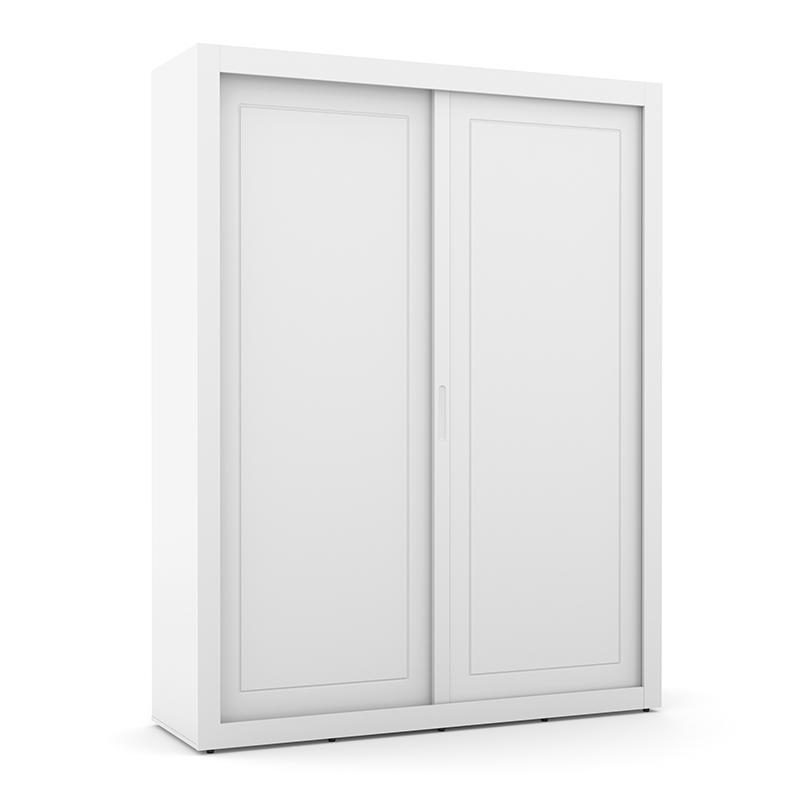 Dormitório Tutto New 2 Portas, Cômoda 1 Porta, Berço Branco Soft com Colchão e Prateleiras - Matic Móveis