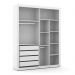 Dormitório Tutto New 2 Portas, Cômoda 1 Porta, Berço Branco Soft com Colchão e Prateleiras - Matic Móveis