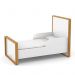 Dormitório Tutto New 2 Portas, Cômoda 4 Gavetas e Berço Branco Soft/Freijó - Matic Móveis  