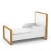 Dormitório Tutto New 2 Portas, Cômoda 4 Gavetas e Berço Branco Soft/Freijó com Capitonê - Matic Móveis