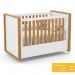 Dormitório Tutto New 2 Portas, Cômoda 4 Gavetas e Berço Branco Soft/Freijó com Colchão D18 - Matic Móveis 
