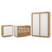 Dormitório Tutto New 2 Portas, Cômoda 4 Gavetas e Berço Freijó/Branco Soft com Capitonê - Matic Móveis