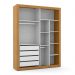 Dormitório Tutto New 2 Portas, Cômoda 4 Gavetas e Berço Freijó/Branco Soft com Colchão - Matic Móveis  