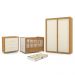 Dormitório Tutto New 2 Portas, Cômoda 4 Gavetas e Berço Freijó/Off White com Capitonê e Colchão Supreme - Matic Móveis 