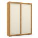 Dormitório Tutto New 2 Portas, Cômoda 4 Gavetas e Berço Off White/Freijó com Capitonê - Matic Móveis