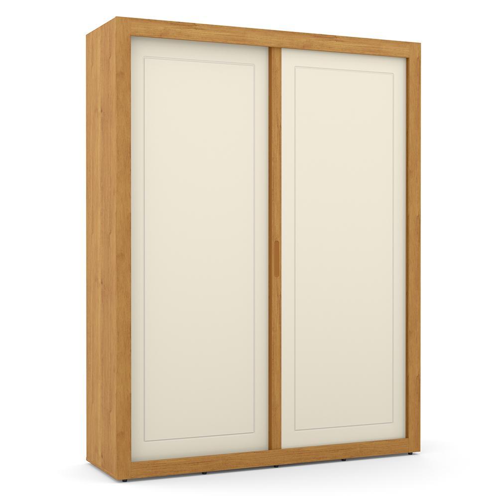 Dormitório Tutto New 2 Portas, Cômoda 4 Gavetas e Berço Off White/Freijó com Capitonê - Matic Móveis