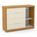 Dormitório Tutto New 4 Portas, Cômoda 1 Porta e Berço Off White/Freijó com Capitonê e Colchão Supreme - Matic Móveis