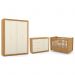 Dormitório Tutto New 4 Portas, Cômoda 1 Porta, Berço Freijó/Off White - Matic Móveis 