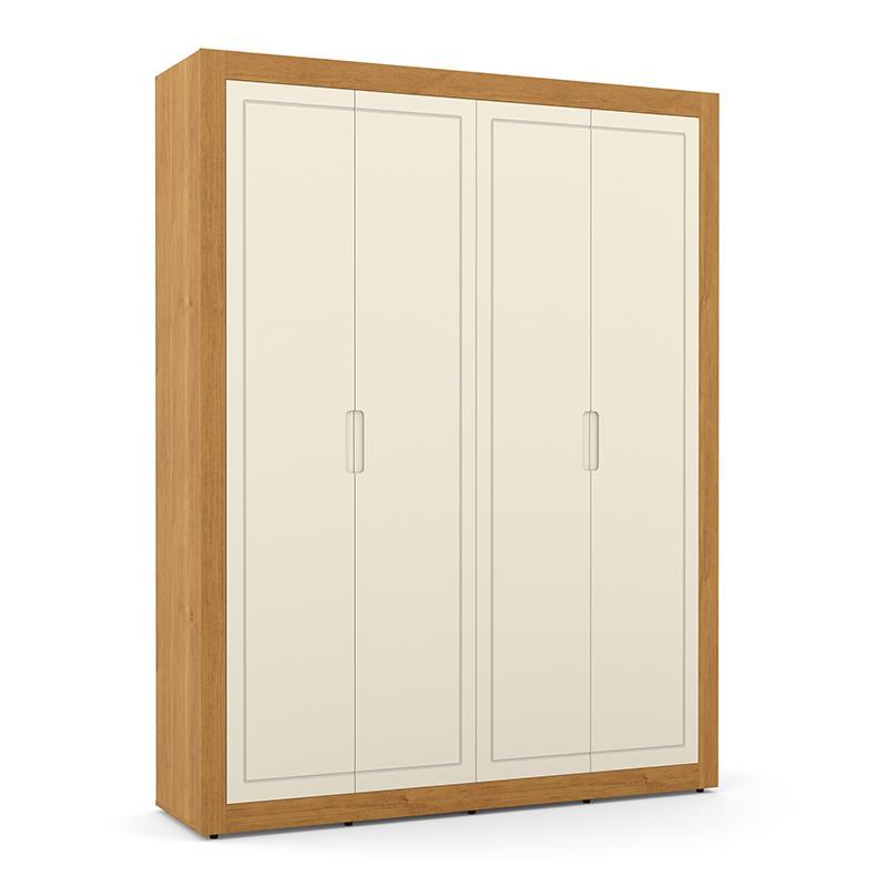 Dormitório Tutto New 4 Portas, Cômoda 1 Porta, Berço Freijó/Off White - Matic Móveis 